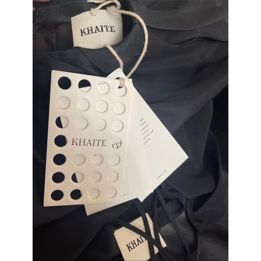 KHAITE Essie Organza Sheer Black Maxi Dress Size 2 - Picture 12 of 13